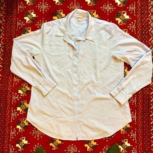 Pastel Blue Button Up Blouse Size 10